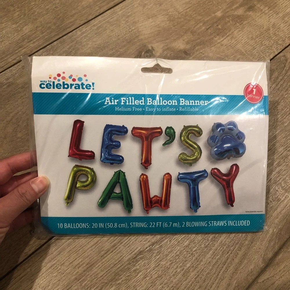 Let’s Pawty Balloon Banner